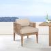 Vivid Outdoor Patio Dining Chair in Eucalyptus Wood with Olefin Cushions
