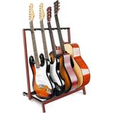 SNIGJAT Guitar Stand Multiple Guitars for 3-6 Guitars Metal Guitar Rack with Adjustable Dividers Soft Padded Guitar Display Rack Stand Foldable Floor Guitar Holder for Home Studio Guitar Gifts