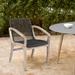 Beckham Outdoor Patio Dining Chair in Eucalyptus Wood and Rope