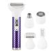 Electric Razor for Women 5 in 1 Electric Shaver for Women Portable Rechargeable Hair Trimmer Wet and Dry Cordless Women Shaver Hair Remover for Face Legs and Bikini Purple