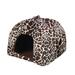 NUOLUX Cotton Sponge Puppy Cat Dog House Dome Tent Classic Cloth-Wrapper Shape Tent(Leopard)