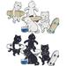 8 Pcs Black and White Cat Brooch Decor Collar Pin Brooch Cat Brooch Enamel Brooch Pin Cat Enamel Pin Miss