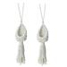 2X Boho Macrame Air Plant Hanger Tillandsia Hanging Basket Rope Holder Flower Home Decor (13CM)