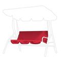 Garden Courtyard Outdoor Waterproof Polyester Taffeta 3â€‘seats Swing Chair Hammock Seat Cushion Cover