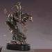 Bronze Electroplated Resin Western Statue Sculpture 11.5 Inches W X 17 Inches Tall