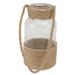 Hanging Glass Planter Vase Rustic Glass Rattan Vase Terrarium Dry Flower Vase Pot Hydroponic Vase Flower Container Wedding Centerpiece Table Decoration 16x8cm