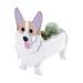 SDJMa Dog Planter Plant Pots Cute PVC Herb Garden Dog Flower Planter Dog Planters for Indoor/Outdoor Plants Pet Planter Suitable Gifts for pet Lovers 9.45 * 13.4inï¼ˆcorgiï¼‰
