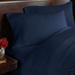 1500 Thread Count / XL Size Egyptian Quality 2Pcs Duvet Cover Set Solid Navy Blue