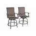 Kozyard Isabella Outdoor Patio High Swivel Bar Stools/Chairs Counter Height Tall Patio Swivel Chairs for Bistro Set for 2 Backyard Cafes Bistro Restaurants and Chic Bars (Textilence)