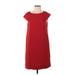 Banana Republic Casual Dress - Shift: Red Print Dresses - Women's Size 2