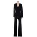 Yoana Baraschi Jumpsuit Plunge Long sleeves: Black Print Jumpsuits - Women's Size Small