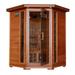 Heat Wave Hudson Bay 3 Person Corner Carbon Cedar Heatwave Sauna - Cedar