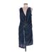 Kenneth Cole New York Casual Dress - Wrap: Blue Dresses - Women's Size 8