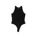 Banana Republic Factory Store Bodysuit: Black Print Tops - Women's Size X-Small