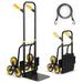 Costway Stair Climber Hand Truck with Telescoping Handle and Rubber Wheels 350 Lb Capacity