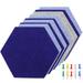 10pcs Indoors Mount Felt Bulletin Board Adhesive Hexagon Pin Board Memo Board Felt With Drawing Pin