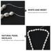 DIY beads necklace 1PC DIY Pearl Necklace 9-10MM Baroque Pearl Necklace Natural Pearl Neck Jewelry for Women (White Semi-finished Product 36CM About 35PCS Beads)