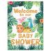 InkdotpotBoy Girl Baby Shower Party Collection WelcomeSignFor Baby Shower Dinosaur ThemePack of 1 - 18 x12 inches