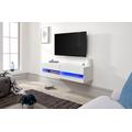 Galicia 120Cm Wall Tv Unit With Led White