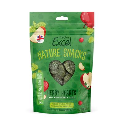 3x60g Burgess Excel Herby Hearts Small Pet Snacks
