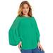 Plus Size Women's Crochet-Trim Blouse by June+Vie in Tropical Emerald (Size 22 W)