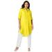 Plus Size Women's Linen Mega Tunic by Jessica London in Bright Yellow (Size 12 W)