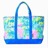 Lilly Pulitzer Bags | Lilly Pulitzer Mercato Tote Lilly Loves Dc | Color: Blue/Pink | Size: Os