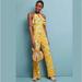 Anthropologie Pants & Jumpsuits | Anthropologie L Crane Floral Print Ruffle Flare Jump Suite Varun Bahl Warbler 4 | Color: Gold/Green | Size: 4