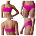 Athleta Swim | Athleta Scoop Bikini Top And Cinch Full Bikini Bottom In Electric Fuchsia Small | Color: Pink | Size: S