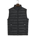 Steppweste GANT "LIGHT GILET" Gr. XXL, schwarz (black) Herren Westen Steppwesten