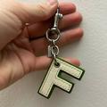 Coach Accessories | Letter “F” Coach Keychain | Color: Green/White | Size: Os