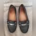 Coach Shoes | Coach Felisha Black Leather Loafers Size 7.5 Logo Driving Shoes Flats | Color: Black/Silver | Size: 7.5