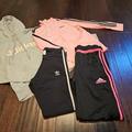 Adidas Other | Girl's Adidas Lot Of 4 Hoodie Leggings Track Pants Track Jacket Large | Color: Black/Gray | Size: Large