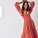 Free People Dresses | Free People Dahlia Embroidered Maxi Dress Medium | Color: Orange/Red | Size: M