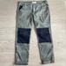 Free People Pants & Jumpsuits | Free People Utility Ankle Pant Size 4 Camo Green With Black Knee Patches | Color: Black/Green | Size: 4