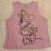 Disney Tops | Disney Adult Minny Mouse Tshirt Muscle Shirt Open Arm Pink Gold Xl | Color: Gold/Pink | Size: Xl