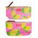 Lilly Pulitzer Bags | Lilly Pulitzer Estee Lauder Pvc Pink Lemons Makeup Bag Lot Of 2 Clean 9.5x5x2 | Color: Pink/Yellow | Size: See Photos For Measurements