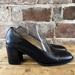 Coach Shoes | Coach Leather Black Chunky Heeled Round Toe Pumps Shoes Women's Size 9 | Color: Black | Size: 9