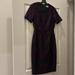 Burberry Dresses | Burberry Silk Embroidered Dress With Leather Piping Size Us 4 | Color: Black/Purple | Size: 4