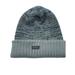 Levi's Accessories | Levis Brand Light Gray Cuff Knit Skull Cap Beanie Brown Leather Decal Men | Color: Gray | Size: Os