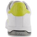 DKNY Damen Abeni Lace-Up Sneakers Sneaker, White/Fluorescent Yellow, 36 EU