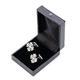 Men's Wedding Groom Business Party Highly Polished Stainless Steel Cufflinks (Metal Color: Rhodium Plated) ()