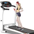 Treadmills, Folding Electric Treadmill 1.0HP Motor Steel Frame Treadmill Level 3 Adjustable Tilt And Mute Sports Fitness Equipment, Pulse Sensor, with Emergency System