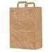 ZORO SELECT 88191 Folded Paper Handle Bag Flat Bottom 1/7 BBL, Pk300