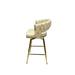 cozypony Seude Swivel Counter Stool Velvet, Metal in White | 35.82 H x 18.11 W x 18.11 D in | Wayfair 00AES828621703205