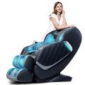 Inbox Zero Black Faux 3D Massage Chair Full Body Zero Gravity w/ Bluetooth Speaker & 24 Airbags Faux in Gray/Black | 45 H x 30 W x 57 D in | Wayfair
