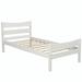 Winston Porter Onyka Solid Wood Platform Bed Wood in White | 35.4 H x 41.9 W x 79.8 D in | Wayfair 58970FB60036437F8850D4A09ED408BF