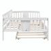 Red Barrel Studio® Mayya Solid Wood Daybed w/ Trundle in White | 34.1 H x 56.4 W x 79.5 D in | Wayfair 4F30A4F160E747B9AB151C7637495DD6