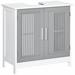 Latitude Run® Modern Under Sink Cabinet w/ 2 Doors for Barhroom Solid + Manufactured Wood in Gray/White | 23.4 H x 23.4 W x 11.65 D in | Wayfair