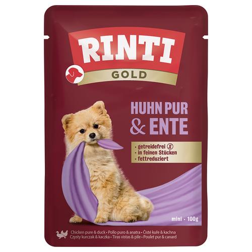 10x100g RINTI Gold pur poulet, canard nourriture humide pour chien